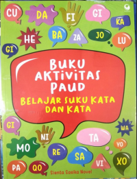 Buku Aktivitas Paud : Belajar Suku Kata dan Kata