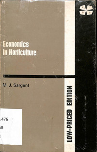 Economics in horticulture