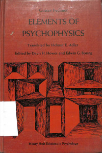 ELEMENTS OF PSYCHOPHYSICS