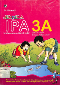 JENDELA IPA 3A Lingkungan dan Alam Sekitar untuk Kelas III Semester 1