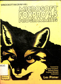 Microsoft FoxPro 2.5 PROGRAMMING