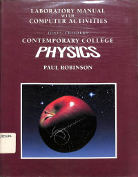 LABORATORY MANUAL with COMPUTER ACTIVIYIES Contemporary College Physics