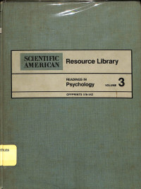 Scientific American Resource Library Readings In psychology volume 3