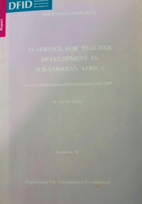 In Service For Teacher Development In Sub-Saharan Africa