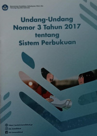 Undang-Undang Nomor 3 Tahun 2017 tentang Sistem Perbukuan