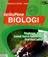 Seribu Pena Biologi Untuk SMP/MTs Kelas VII Jilid 1